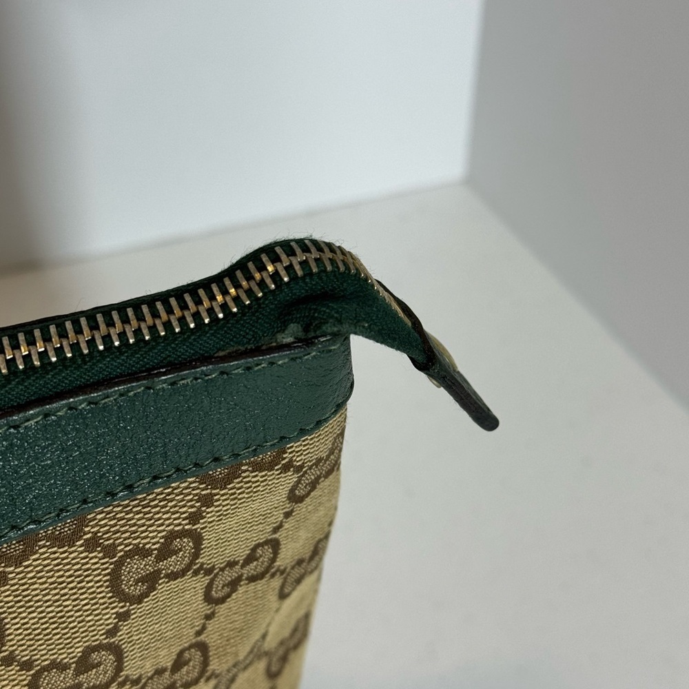 Gucci Brown and Green GG Monogram Tote - Picture 11 of 16